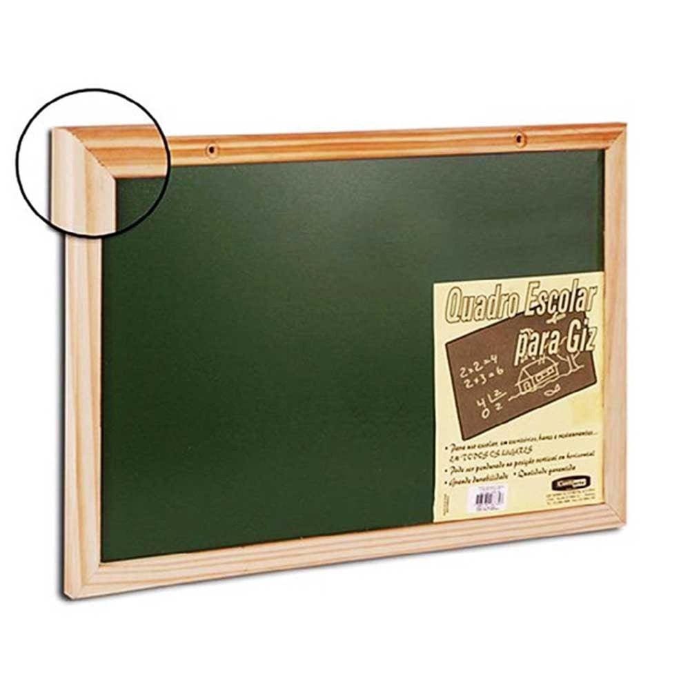 Lousa Verde Stardart Com Moldura De Madeira Pinus 40X60 Cm