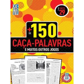Livro Coquetel Mais 150 Caça-Palavras E Muitos Outros Jogos Nível Fácil Ed 29