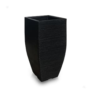 Vaso De Planta Quadrado Texturizado Polietileno 75X40 Preto