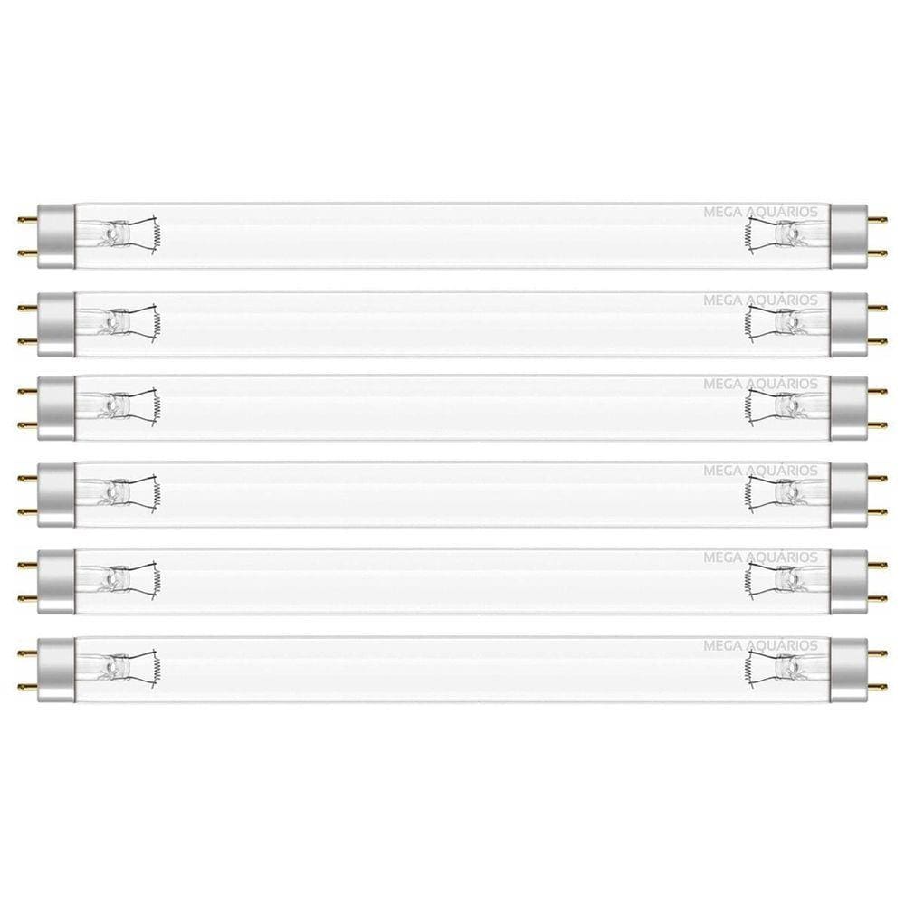 6 Lâmpada Uv 15W Germicida Ultravioleta T8 45Cm Fluorescente