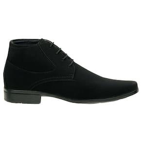 Bota Social Classica Masculina Nobuck Preto