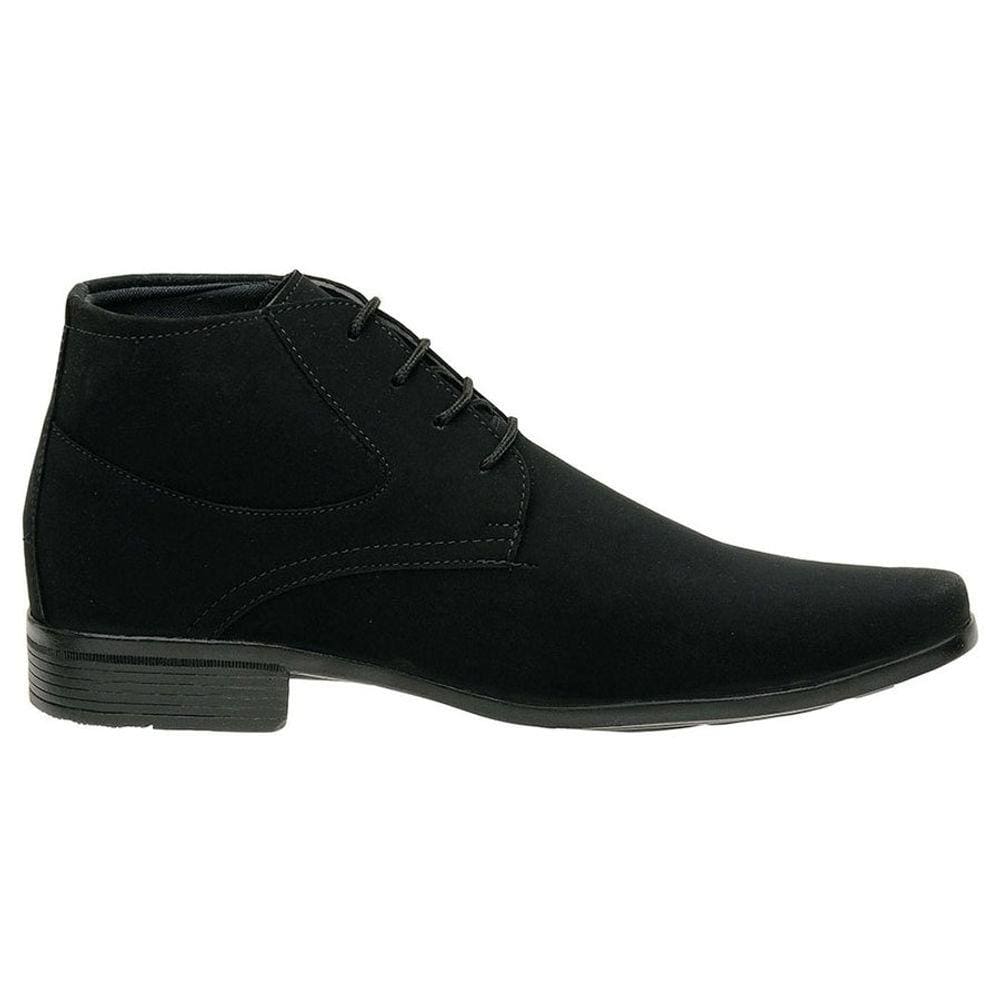 Bota Social Classica Masculina Nobuck Preto