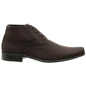 Bota Social Classica Masculina Nobuck Cafe