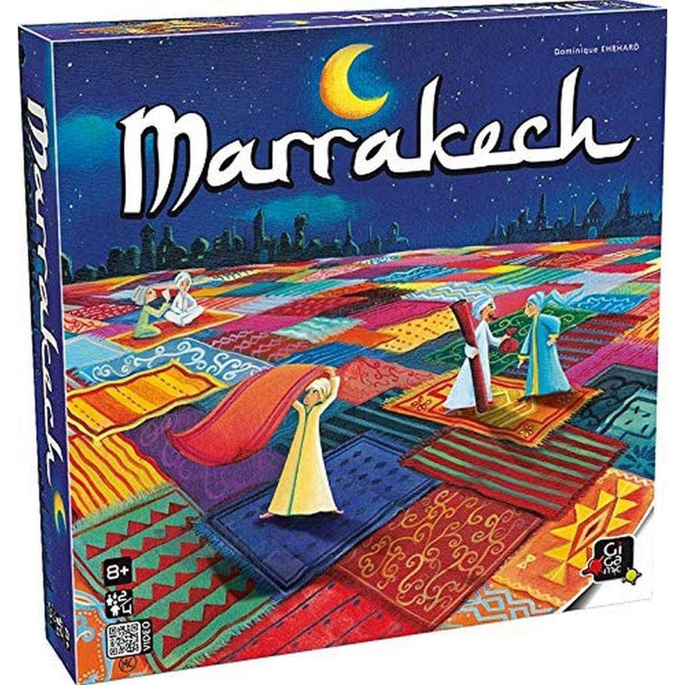 Jogo de tabuleiro Marrakech, Gigamic, jogo de estratégia de controle de área.