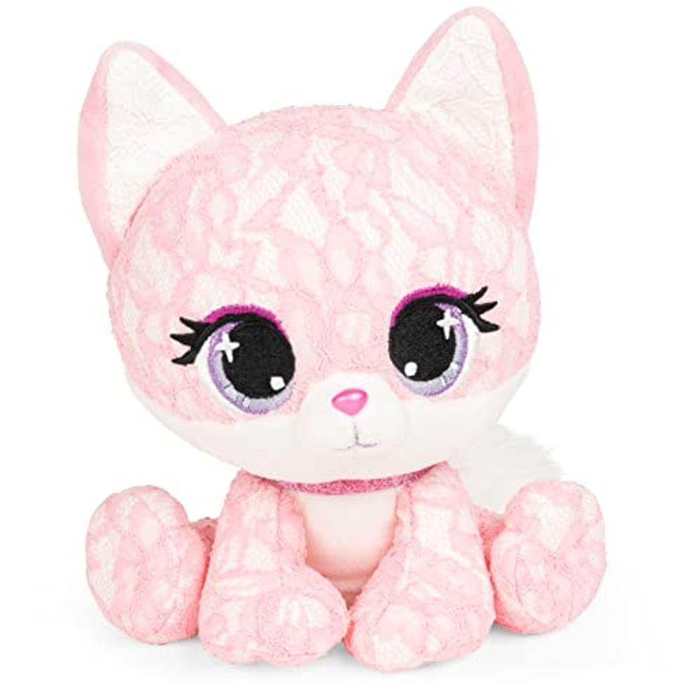 P.Lushes Designer Moda Pets Jessica Foxy Fox Premium Stuffed Animal Soft Plush, Rosa, 6 "
