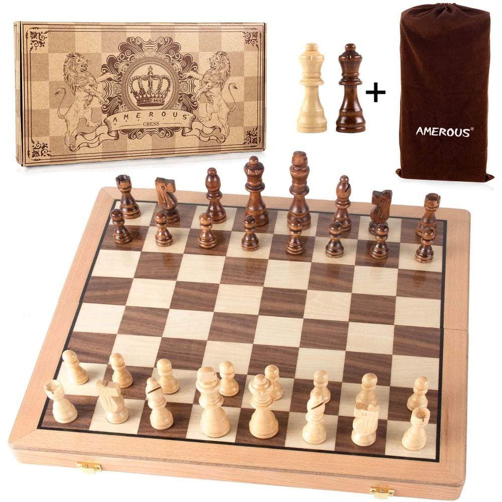 Jogo De Tabuleiro Dobrável 3 Em 1 Xadrez Dama Gamão 13x24CM - Vou Comprar