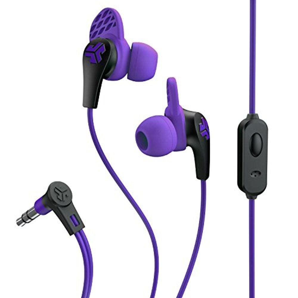 Fones de ouvido intra-auriculares JLab Audio JBudsPro Premium com microfone, ajuste garantido, garantido para toda a vida - roxo