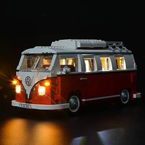 Briksmax Volkswagen T1 Camper Van Led Kit de iluminação compatível com lego 10220 blocos de construção modelo - não incluir o conjunto lego