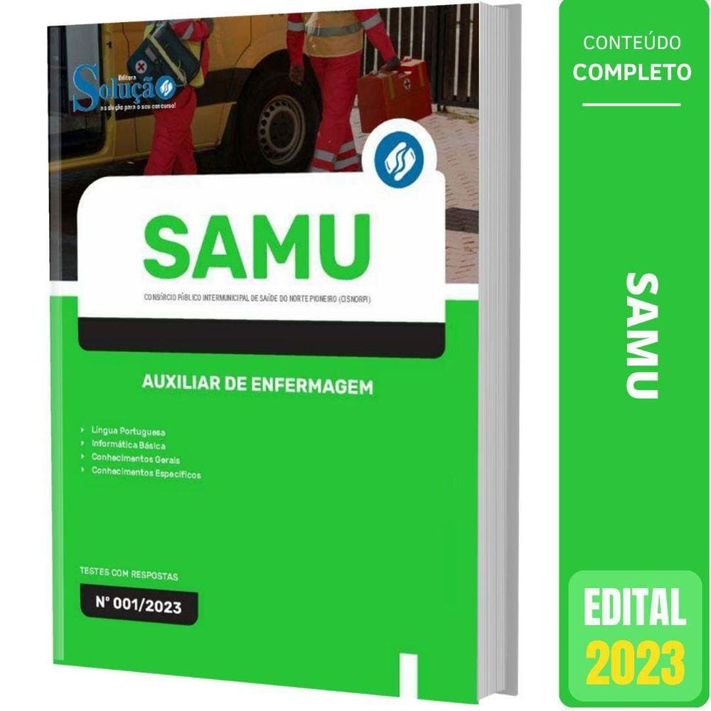Apostila SAMU PR CISNORPI 2023 - Aux. Enfermagem