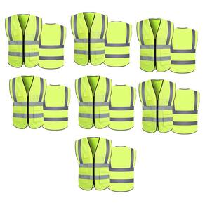 Colete Refletivo Kit 7 Unidades Sinalizador Segurança Bçlusao Fluorescente Proteçao Resistente