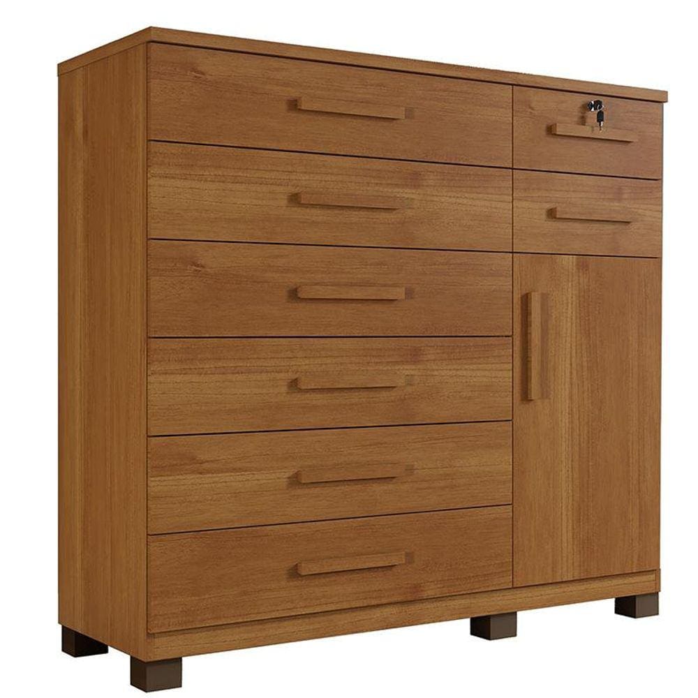 Comoda New Vitoria Quarto com 8 Gavetas e 1 Porta