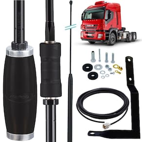 Antena Px Bobinada Black Viúva Negra Argentina Iveco Stralis Carona Parafusos Anti-furto