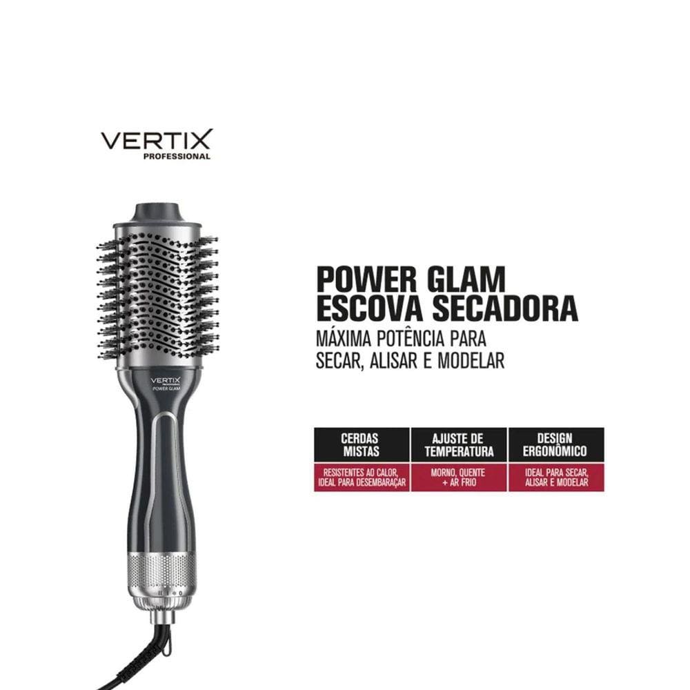 Escova Secadora Vertix Power Glam 1300W Bivolt