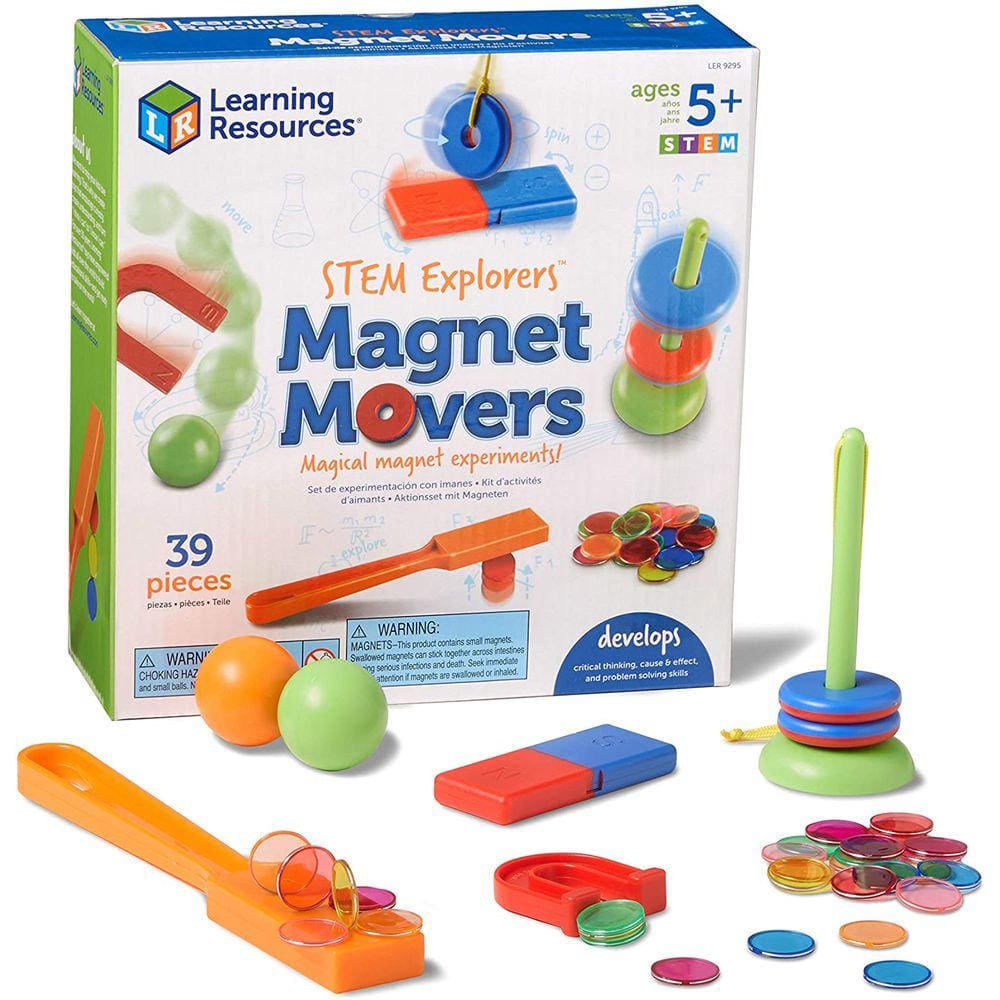 Exploradores Stem Magnet Movers, 39 peças, Certificação Stem, Para Homeschool e Idades 5+