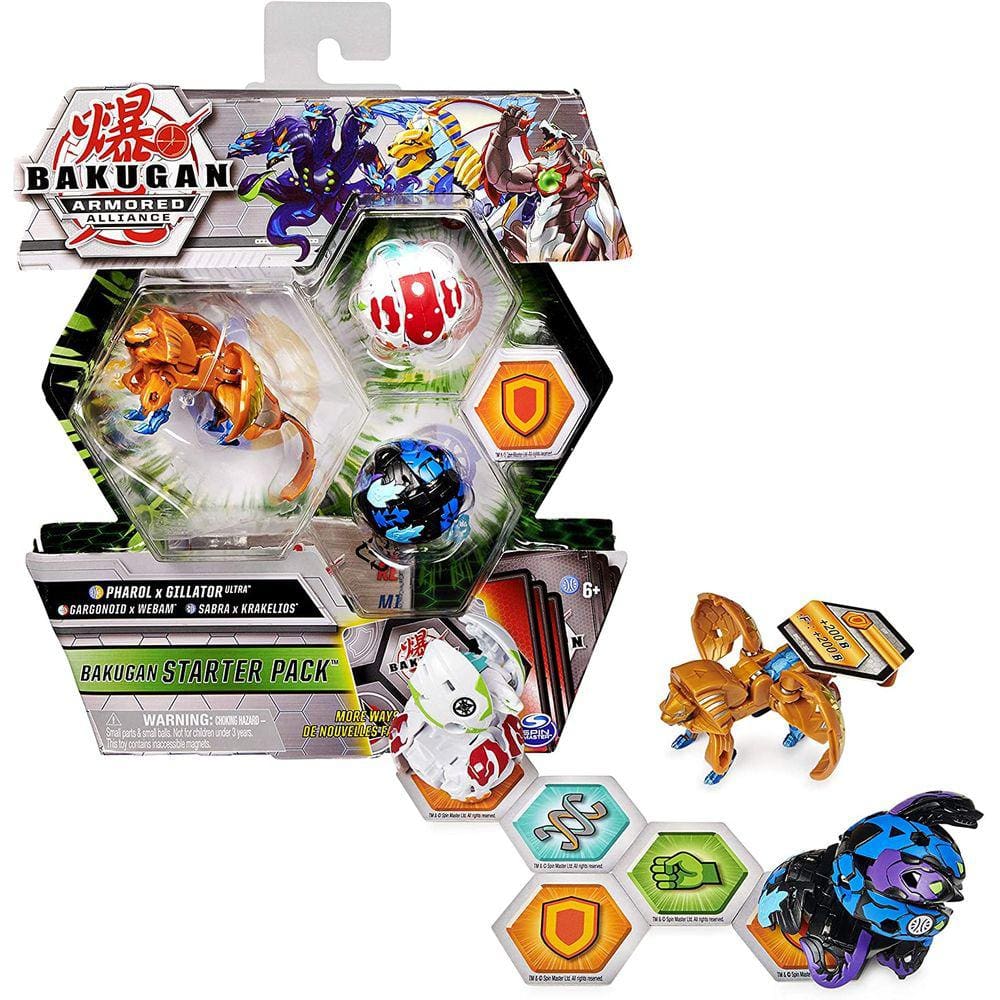 Conjunto 3 Bonecos Bakugan Colecionáveis - Pharol x Gillator Ultra, Armored Alliance