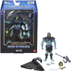 Boneco de ação Masters of the Universe Masterverse New Eternia Skeletor com acessórios, presente colecionável Motu de 7 polegadas para fãs de 6 anos o
