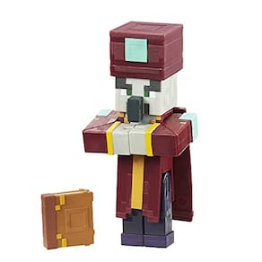 Minecraft Dungeons 3.25-in Collectible Enchanter Battle Figure and Accessories, Baseado em Videogame, Presente de Jogo de História Imaginativa para Me