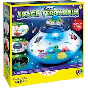 Criatividade para crianças Cristal Space Terrário Kit - Kit de Cultivo de Cristal para Crianças - DIY STEM Science Kit para Meninos e Meninas