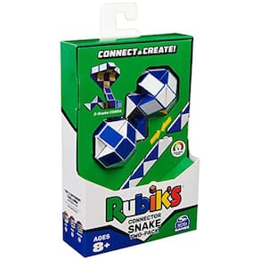 Rubik`s Connector Snake, Two-Pack Cubes 3D Puzzle Game Stress Relief Fidget Toy Activity Cube Ideia de presente de jogo de viagem, para adultos e cria