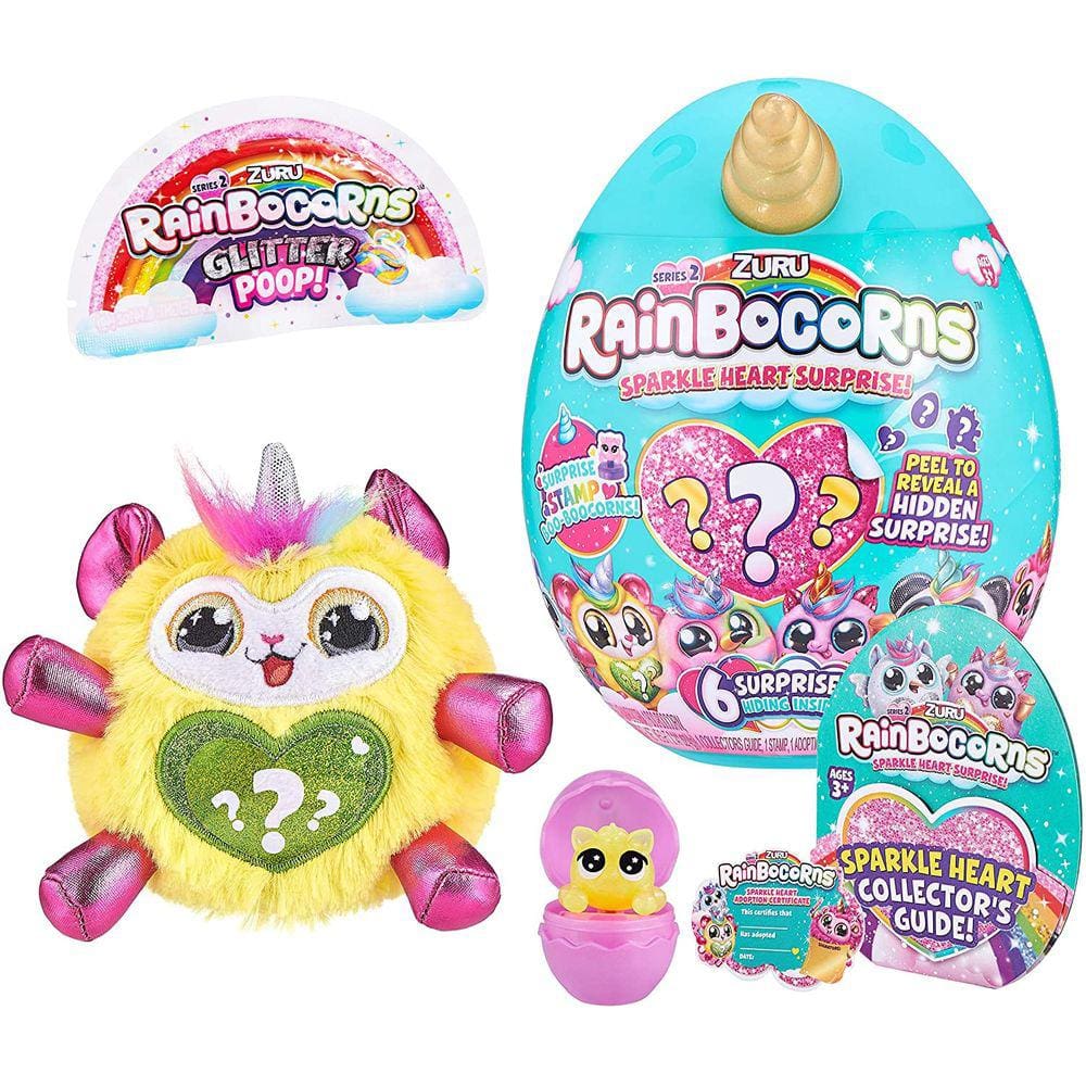Rainbocorns - Pelúcia Sparkle Heart Surprise Series 2 - Monkey