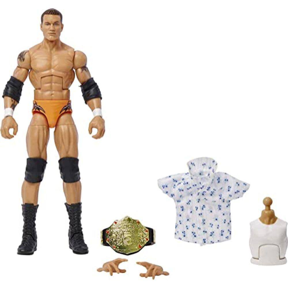 WWE Randy Orton SummerSlam Elite Collection Action Figure Dominik Mysterio Build-A-Figure Parts, Presente colecionável para idades de 8 anos e acima