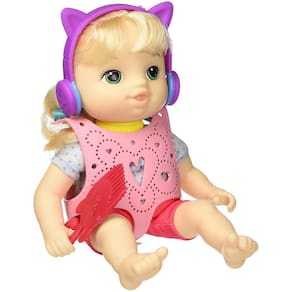 Boneca Baby Alive Carrega e Vai com Cabelo Castanho Claro e Roupinha Colorida
