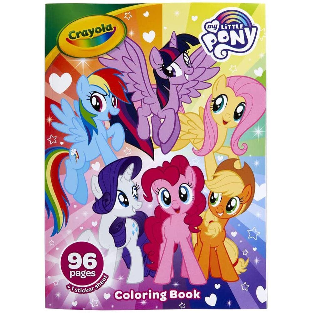 Bendon Publishing International Set of 2 My Little Pony Jumbo Coloring Books  - Tear and Share - 96 Pages - Coloring and Activity