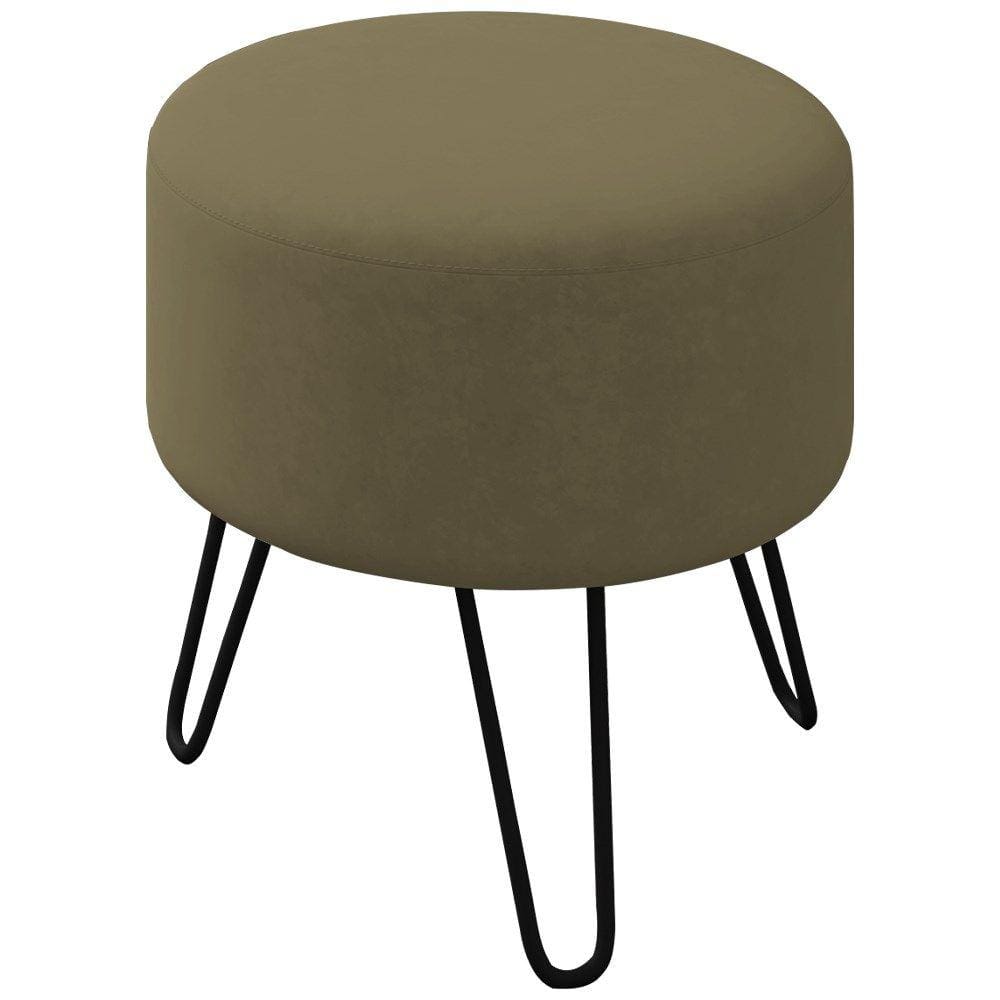 Puff Puf Para Sala Pes Metal Small Veludo SL 945 Peer