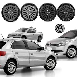 Jogo calota Vw Gol Voyage Saveiro 2015 2016 2017 Aro 14