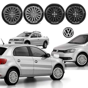 Jogo calota Vw Gol Voyage Saveiro 2015 2016 2017 Aro 14