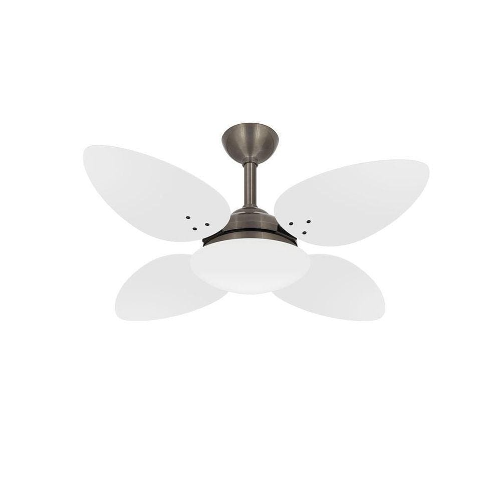 Ventilador Teto Bronze 4 Pás Silencioso Pétalo Ventax 220V