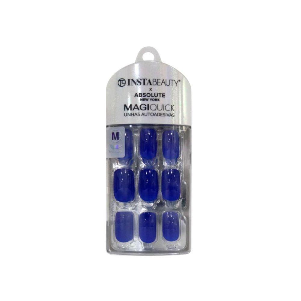 Unhas Instabeauty Absolute Auto-Adesivas Azure Blue Medio