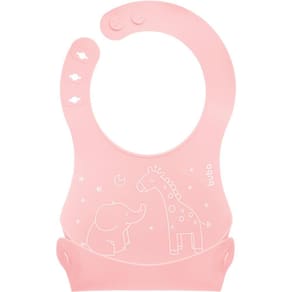 Babador de Silicone com Pega Migalhas Rosa Buba 14489