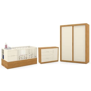 Dormitório Completo Infantil Tutto New 2 Portas de Correr, Cômoda e Berço Multifuncional Formare - Matic Móveis