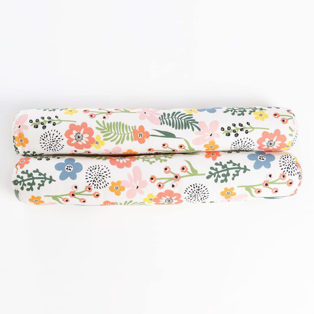 Par de Rolo de Cabeceira Flô - Pastel