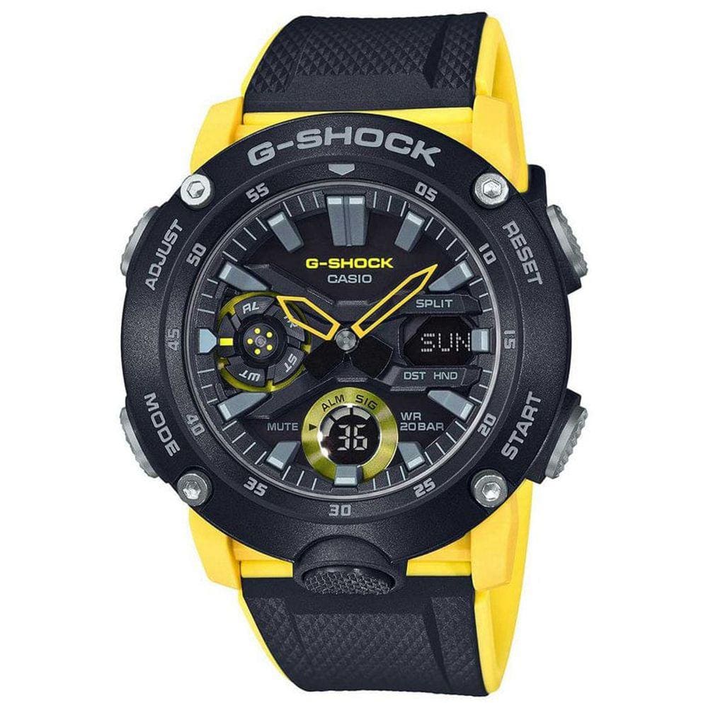 Relógio CASIO G-SHOCK masculino anadigi GA-2000-1A9DR