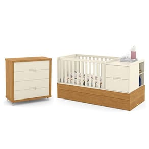 Jogo de Quarto Infantil Tutto New Cômoda 4 Gavetas e Berço Multifuncional Formare - Matic Móveis