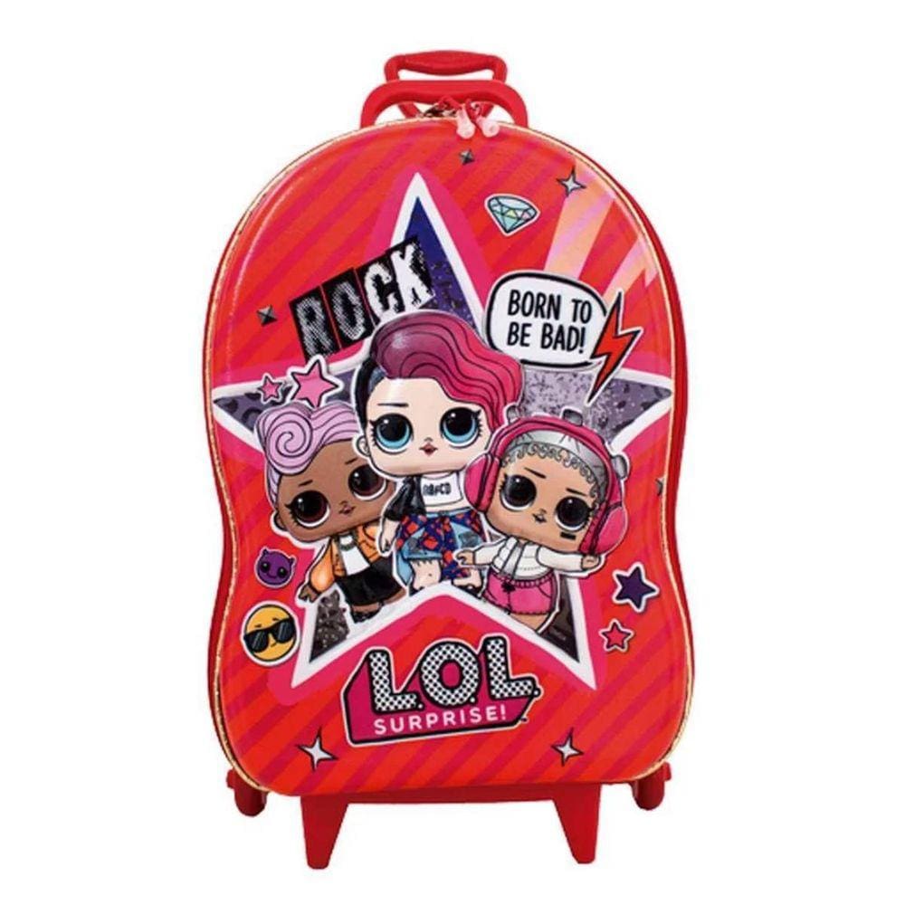 Kit Mochila Escolar Infantil LOL BFFS 4 Eva Com Rodinhas - Luxcel