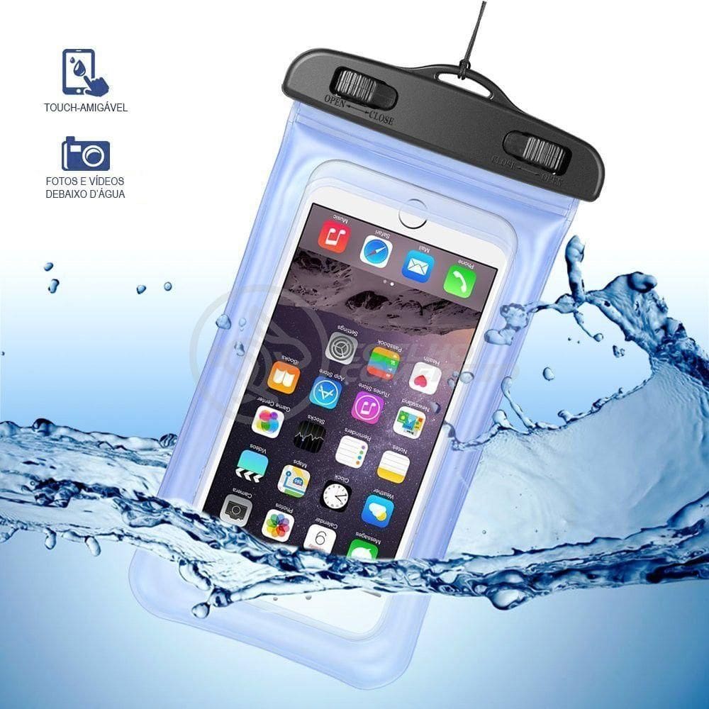 Capa Bolsa A Prova Dágua Impermeável Universal Para Celular - Preto