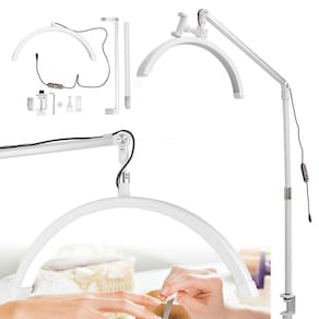 Luminaria Estetica 3 Tons Ajustavel Suporte Celular Spa Salao Beleza Dentista Estudio Cilios Sobrancelha Consultorio Maquiagem Manicure