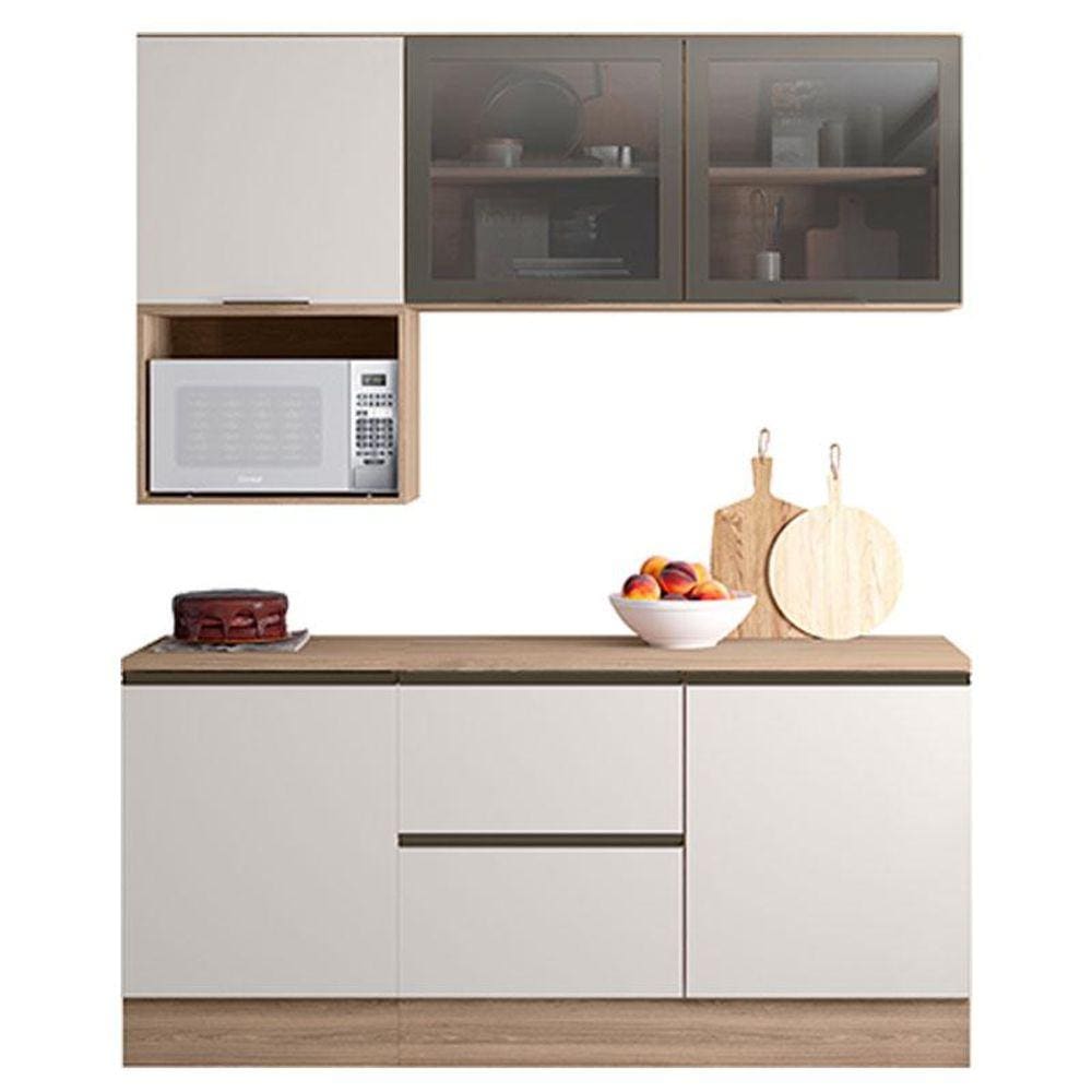Cozinha 5 peças Etna Carvalho OAK Off White - Poliman
