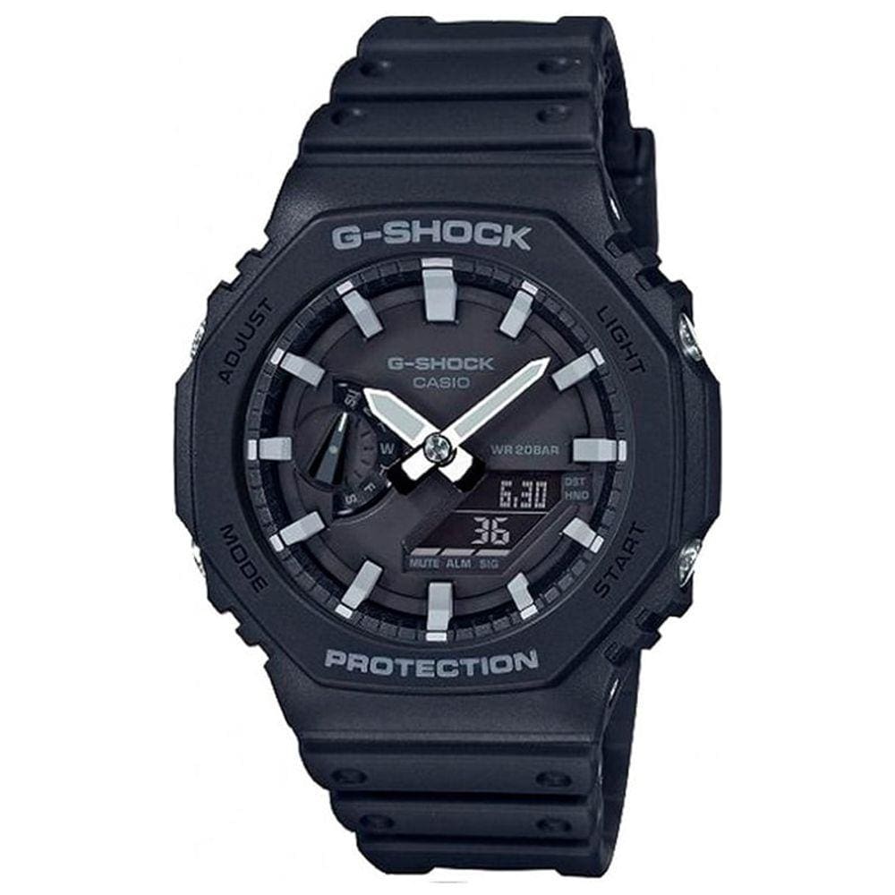 Relógio CASIO G-SHOCK unissex anadigi preto GA-2100-1ADR
