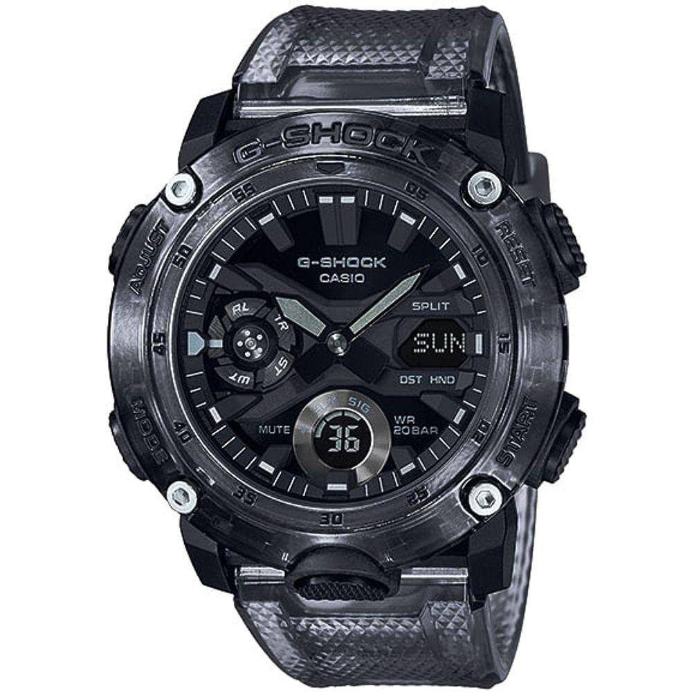 Relógio CASIO G-SHOCK masculino translúcido GA-2000SKE-8ADR