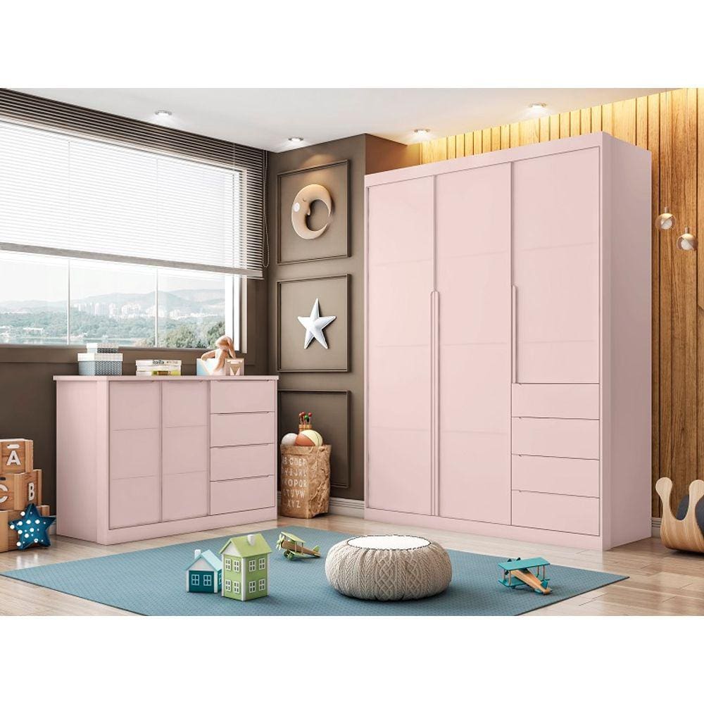 Jogo de Quarto Completo Pérola Rose - Phoenix Baby