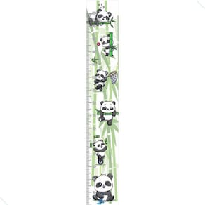 Adesivo De Parede Panda Regua Crescimento Infantil Panda