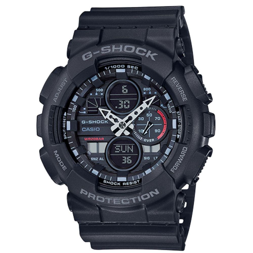 Relógio CASIO G-SHOCK masculino anadigi preto GA-140-1A1DR