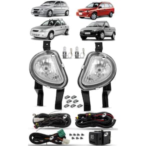 Kit Farol de Milha Neblina Corsa Hatch Wagon Sedan Classic Pick-up Corsa 2000 à 2010 Botão Painel