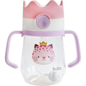 Copo Infantil Com Alça e Canudo Oncinha - Buba