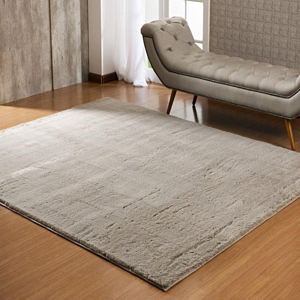 Tapete de Pele 1,00m x 1,50m Albany Niazitex Bege