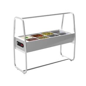 Buffet Térmico Aquecido Inox 8 Cubas com Tampa 127v BF811 Prata